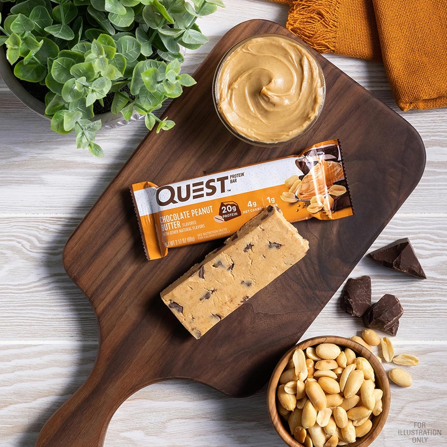 Quest Nutrition Bars, 20g Protein, 1g Sugar, 5g Net Carb, Gluten Free, Keto Friendly, 12 Count